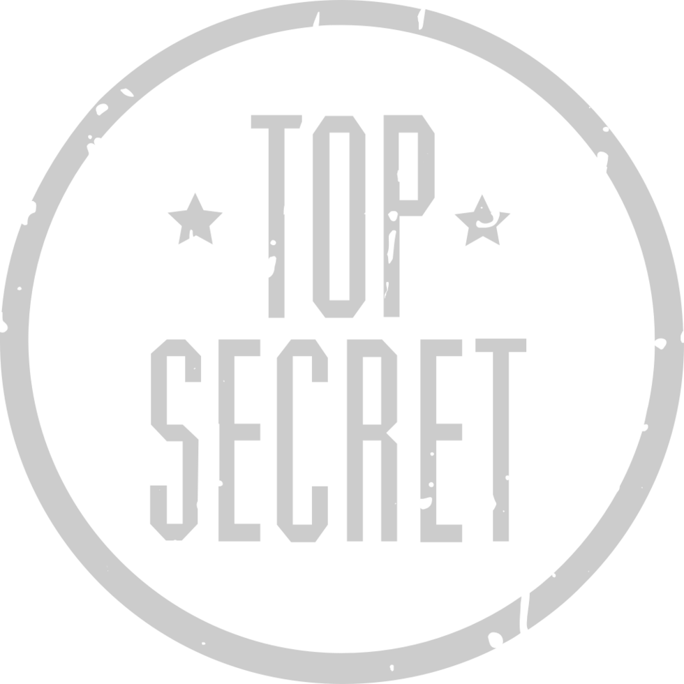 Stamp top secret vector