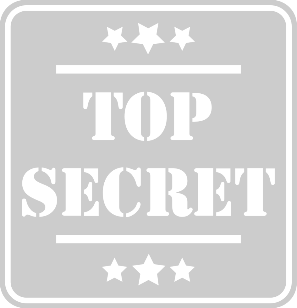 Stamp top secret vector