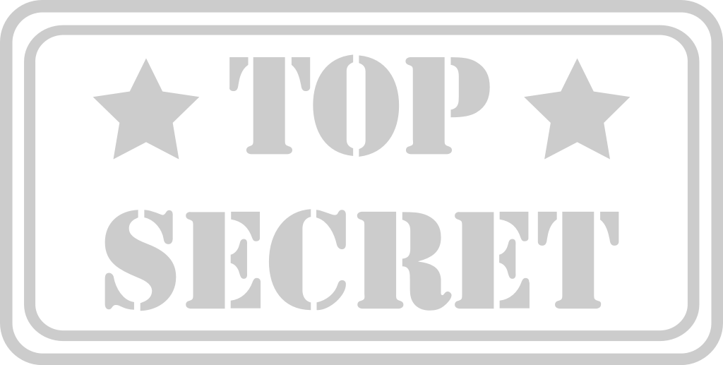 Stamp top secret vector