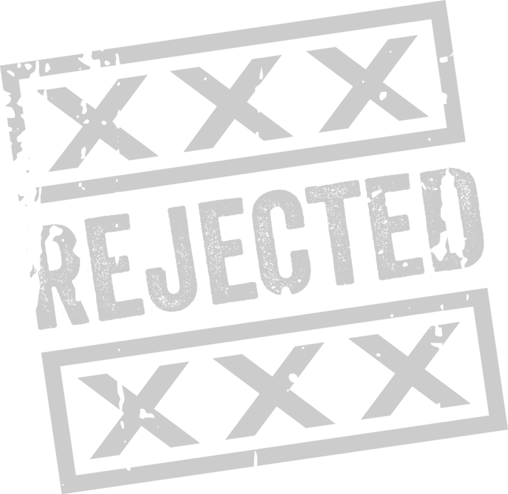 Stamp rejected vector
