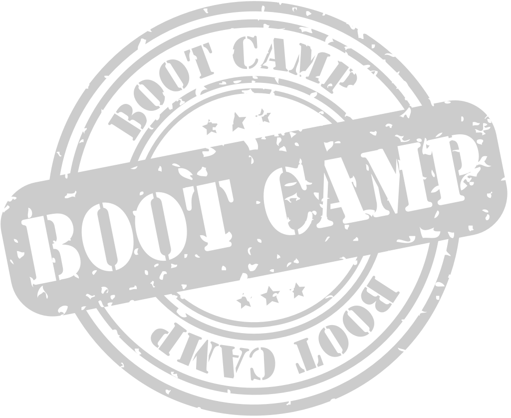 Stamp boot camp vector