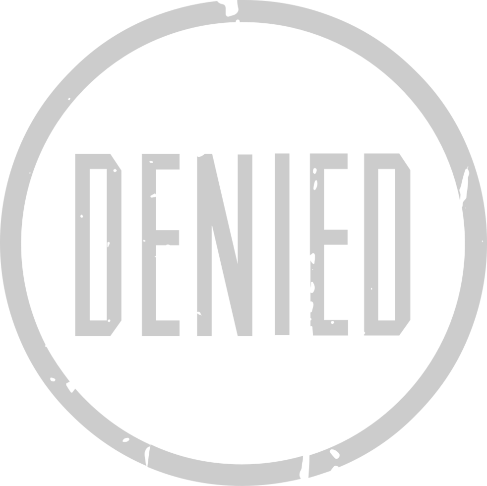 Stamp denied vector