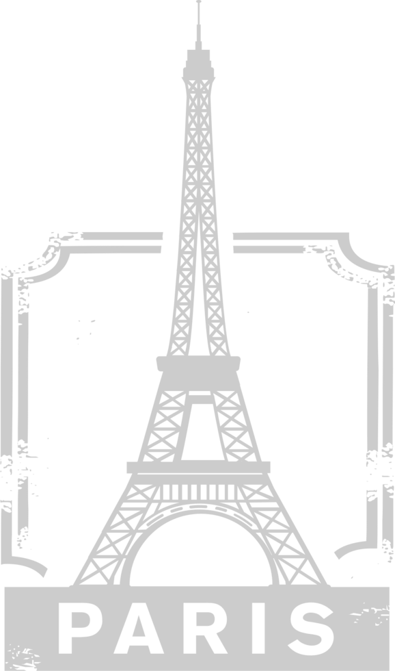 sello viaje París vector
