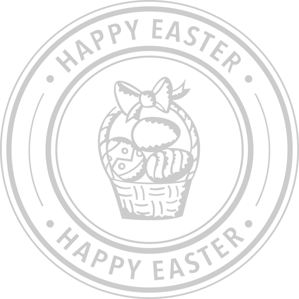 Stamp happy easter vector