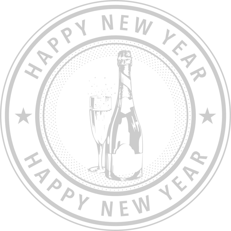 Stamp new year vector