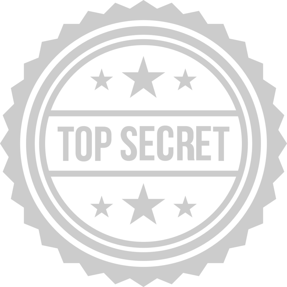 Stamp top secret vector