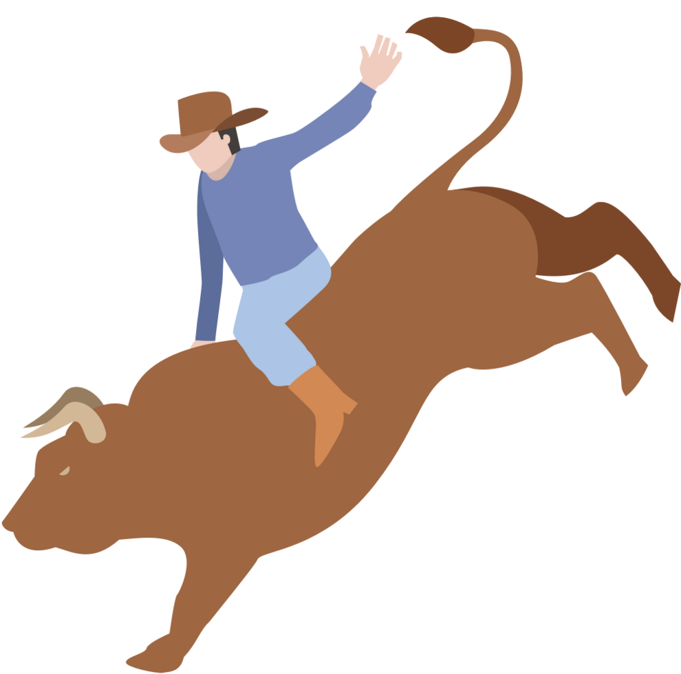 monta de toros vector