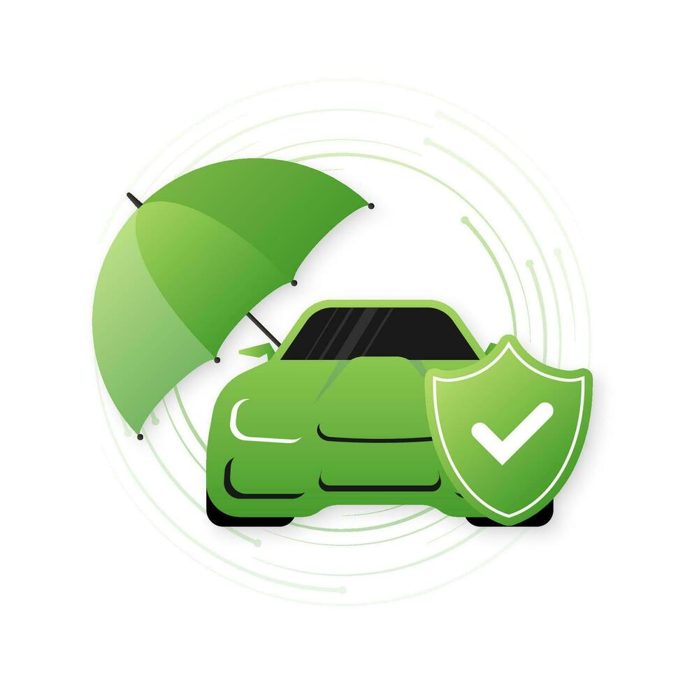 Car Insurance concept. Insurance policy. Money Guarantee. Vector illustration.