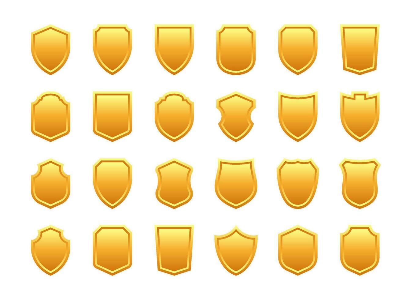 Set of shields. Protect signs. Knight award. Security label vector