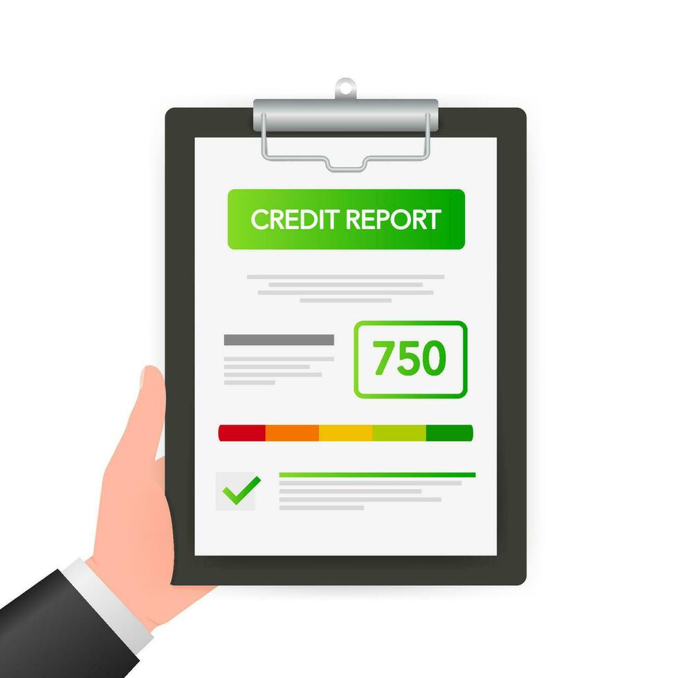 Flat credit report for report design. Credit card icon. Vector icon. Vector isometric design. Online banking
