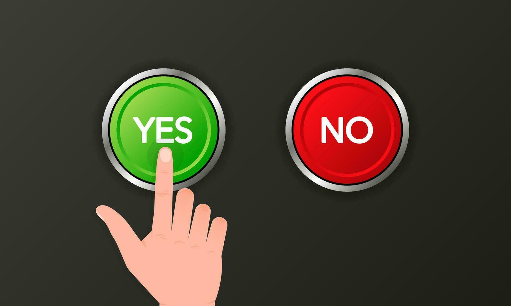 Check mark button with yes and no. Flat simple style trend modern red and green checkmark vector