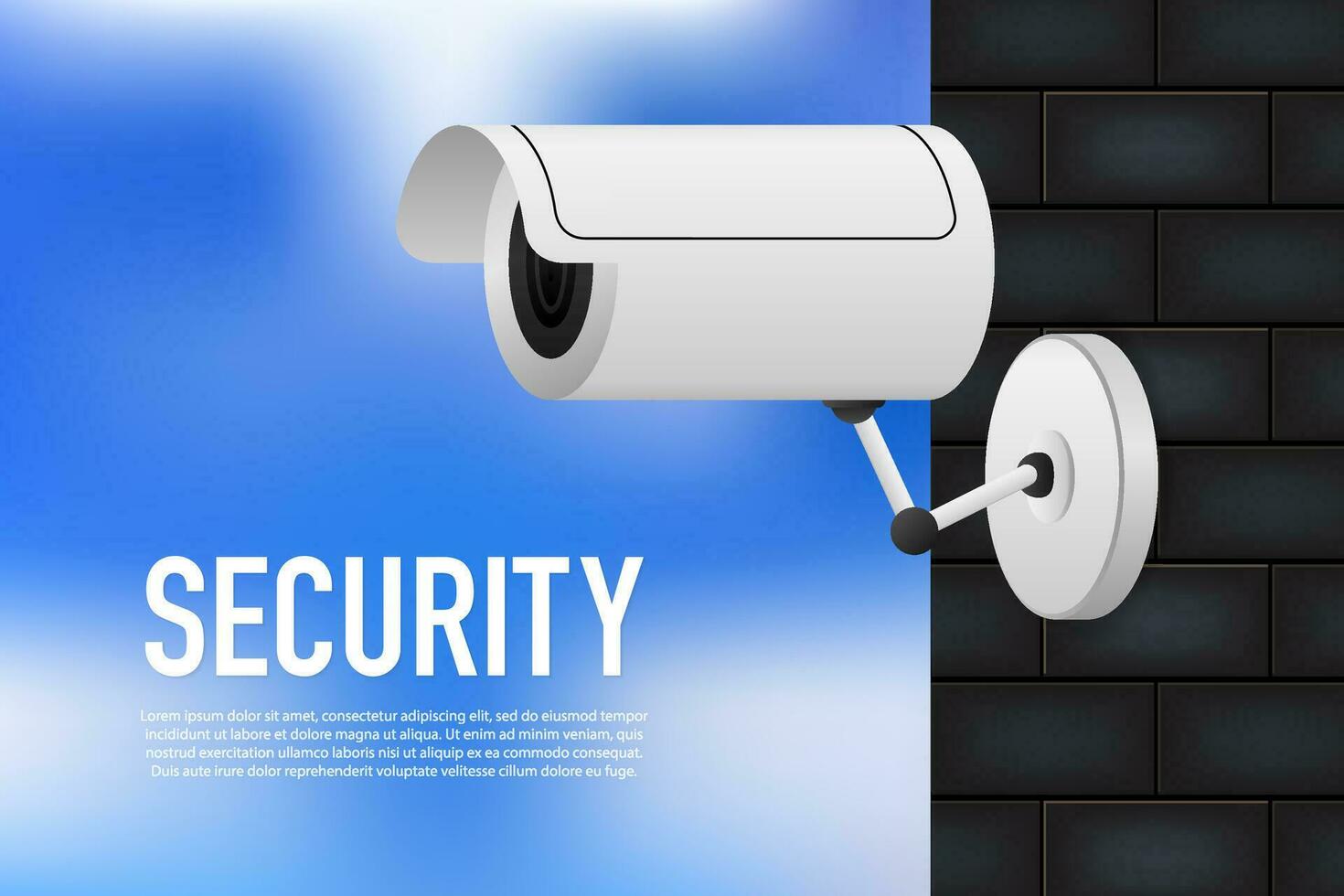 Security video, great design for any purposes. Isometric vector illustration. Security protection concept