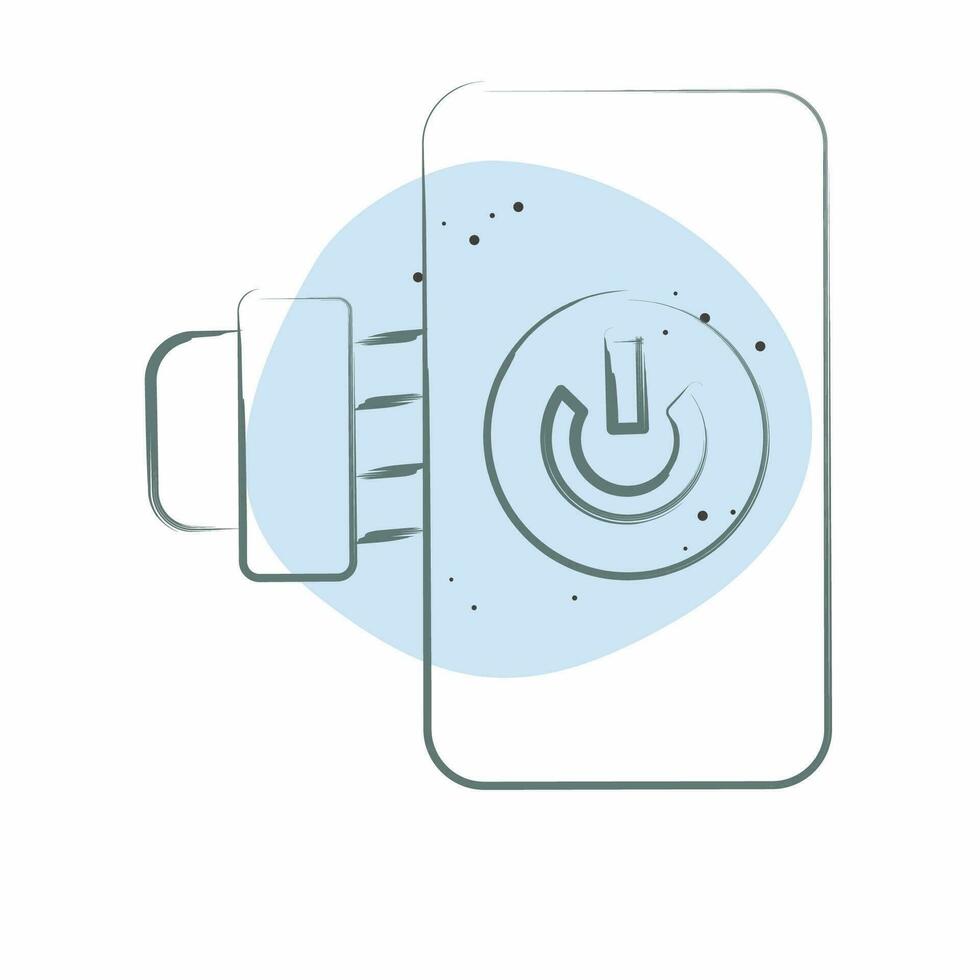 Icon Smart Plug. related to Smart Home symbol. Color Spot Style. simple design editable. simple illustration vector