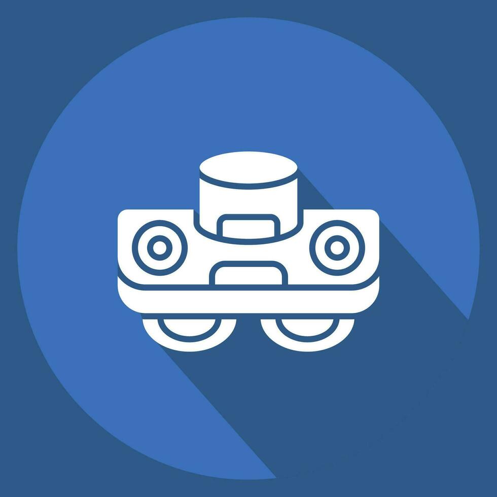 Icon Glass Robot. related to Smart Home symbol. long shadow style. simple design editable. simple illustration vector