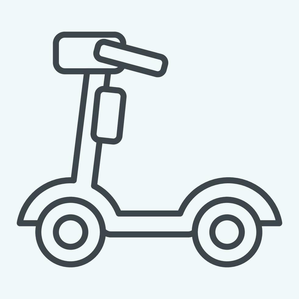 Icon Electric Scooter. related to Smart Home symbol. line style. simple design editable. simple illustration vector
