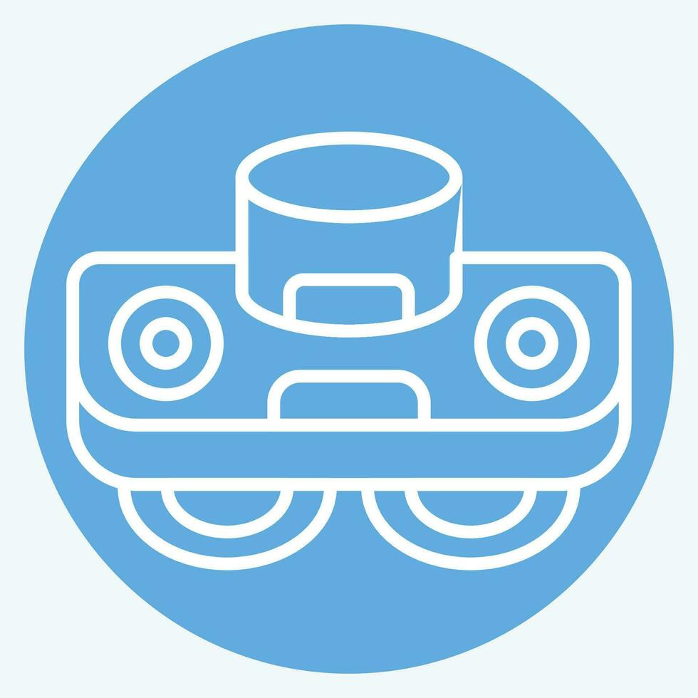 Icon Glass Robot. related to Smart Home symbol. blue eyes style. simple design editable. simple illustration vector