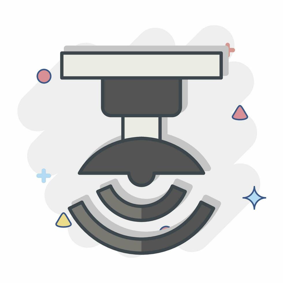 Icon Wireless Signal. related to Satellite symbol. comic style. simple design editable. simple illustration vector