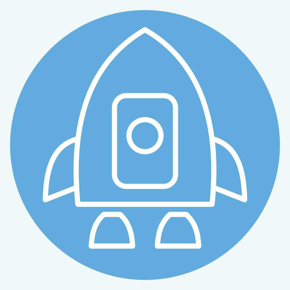 Icon Human Spacecraft. related to Satellite symbol. blue eyes style. simple design editable. simple illustration vector