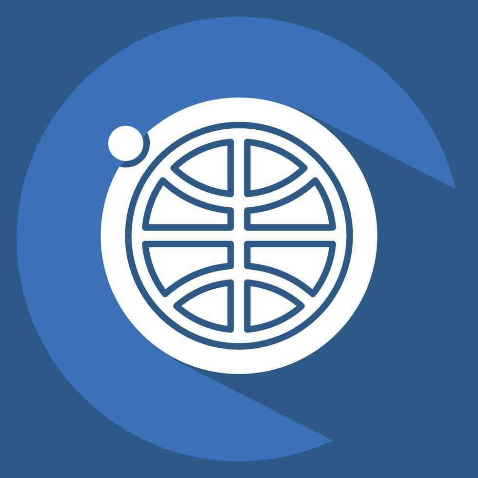 Icon Earth Orbit. related to Satellite symbol. long shadow style. simple design editable. simple illustration vector