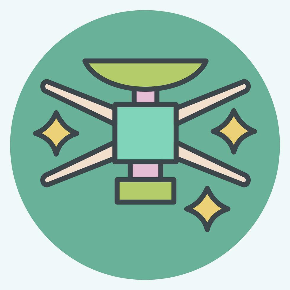 Icon Space Probe. related to Satellite symbol. color mate style. simple design editable. simple illustration vector