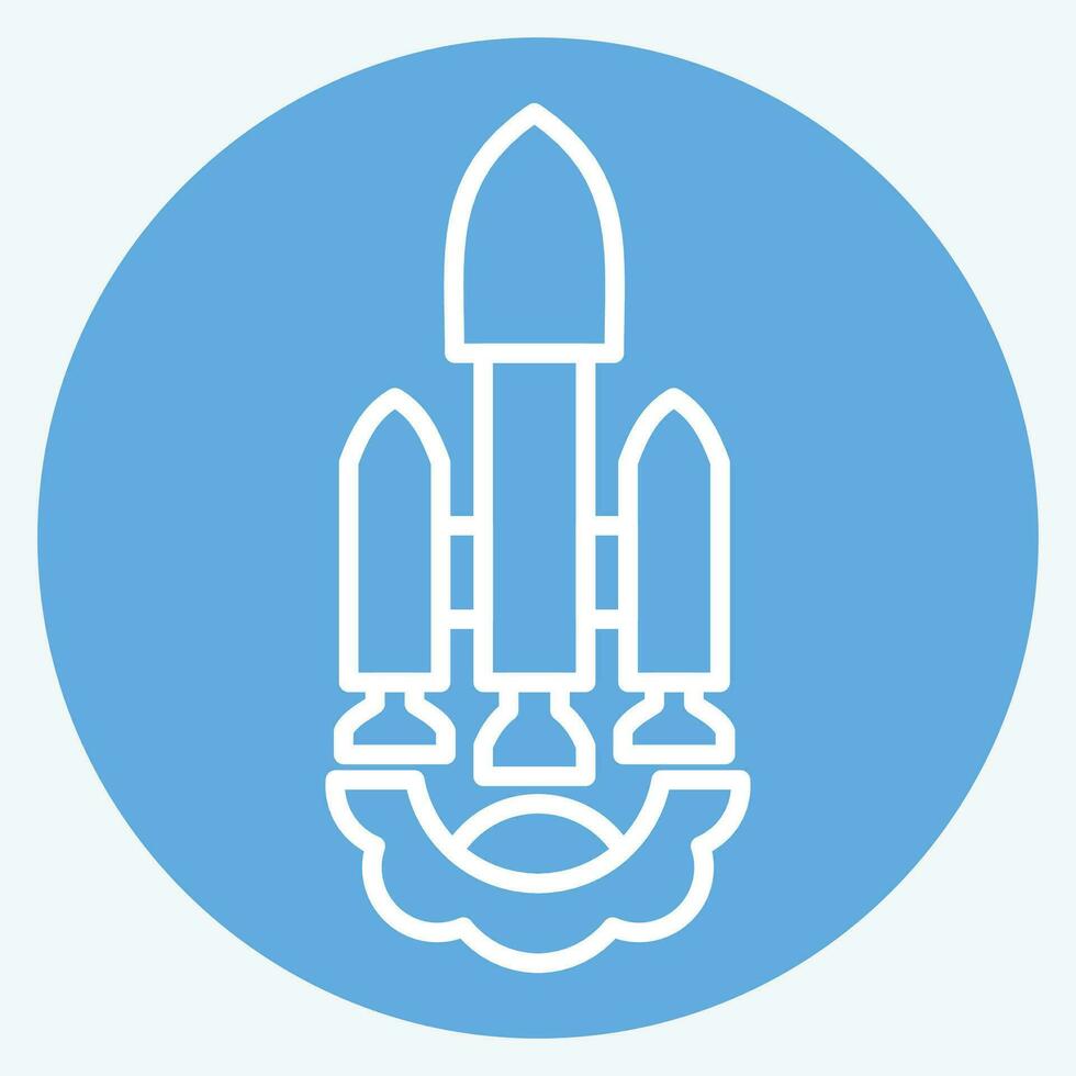 Icon Launch Vehicle. related to Satellite symbol. blue eyes style. simple design editable. simple illustration vector