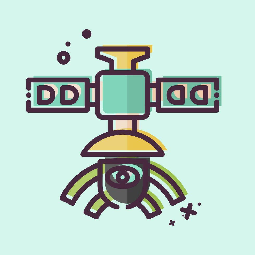 Icon Observation Satellite. related to Satellite symbol. MBE style. simple design editable. simple illustration vector