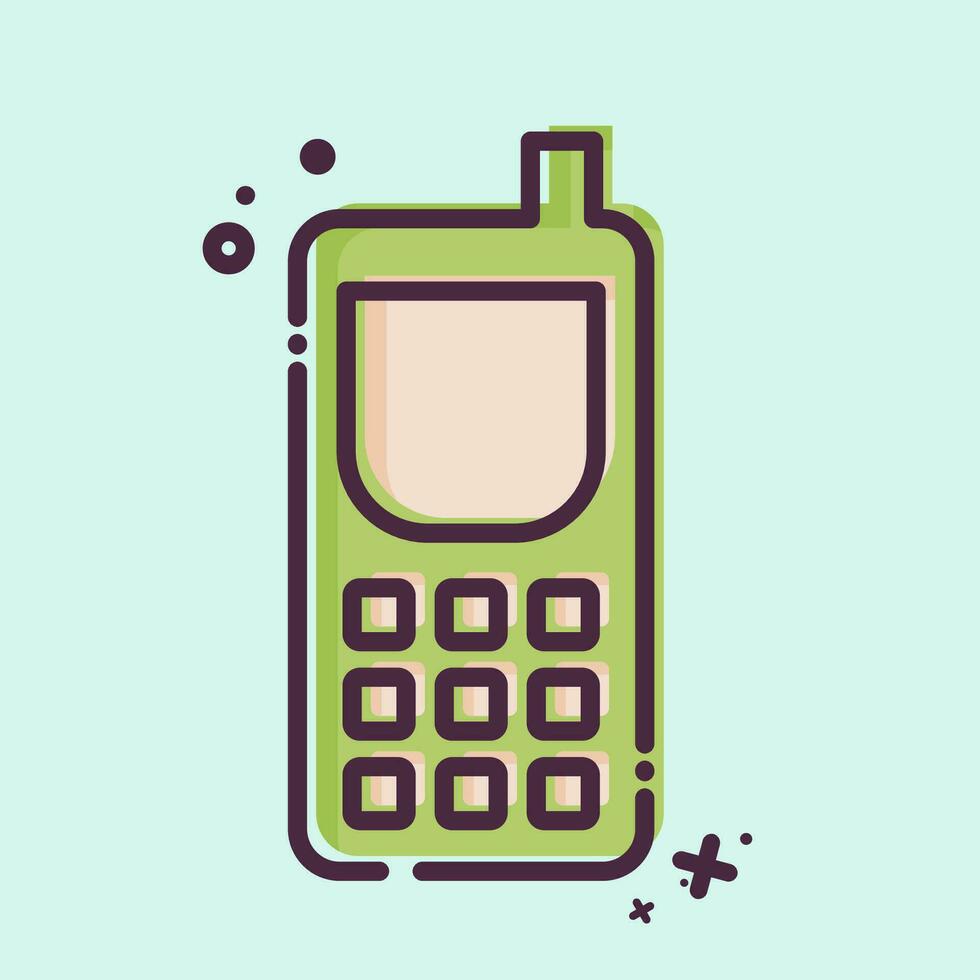 Icon Satellite Phone. related to Satellite symbol. MBE style. simple design editable. simple illustration vector