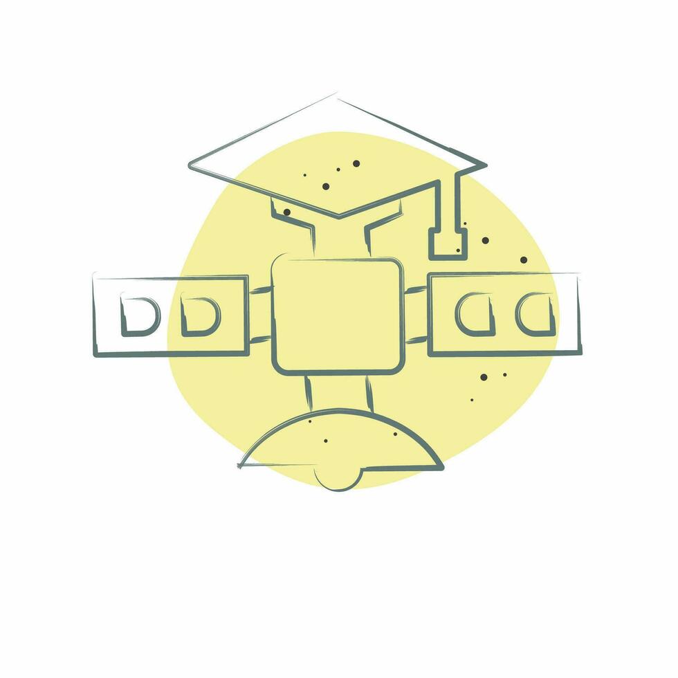 Icon Scientific Satellite. related to Satellite symbol. Color Spot Style. simple design editable. simple illustration vector