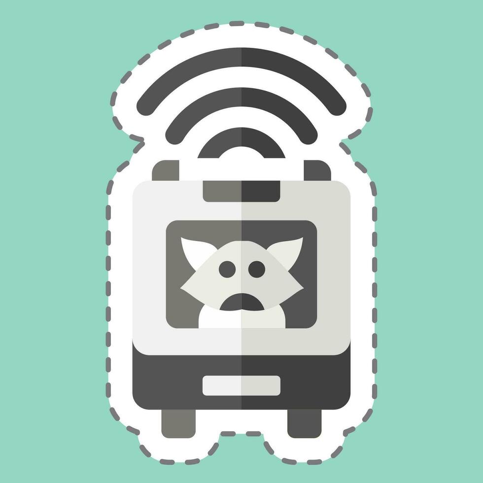 Sticker line cut Pet Bag. related to Smart Home symbol. simple design editable. simple illustration vector