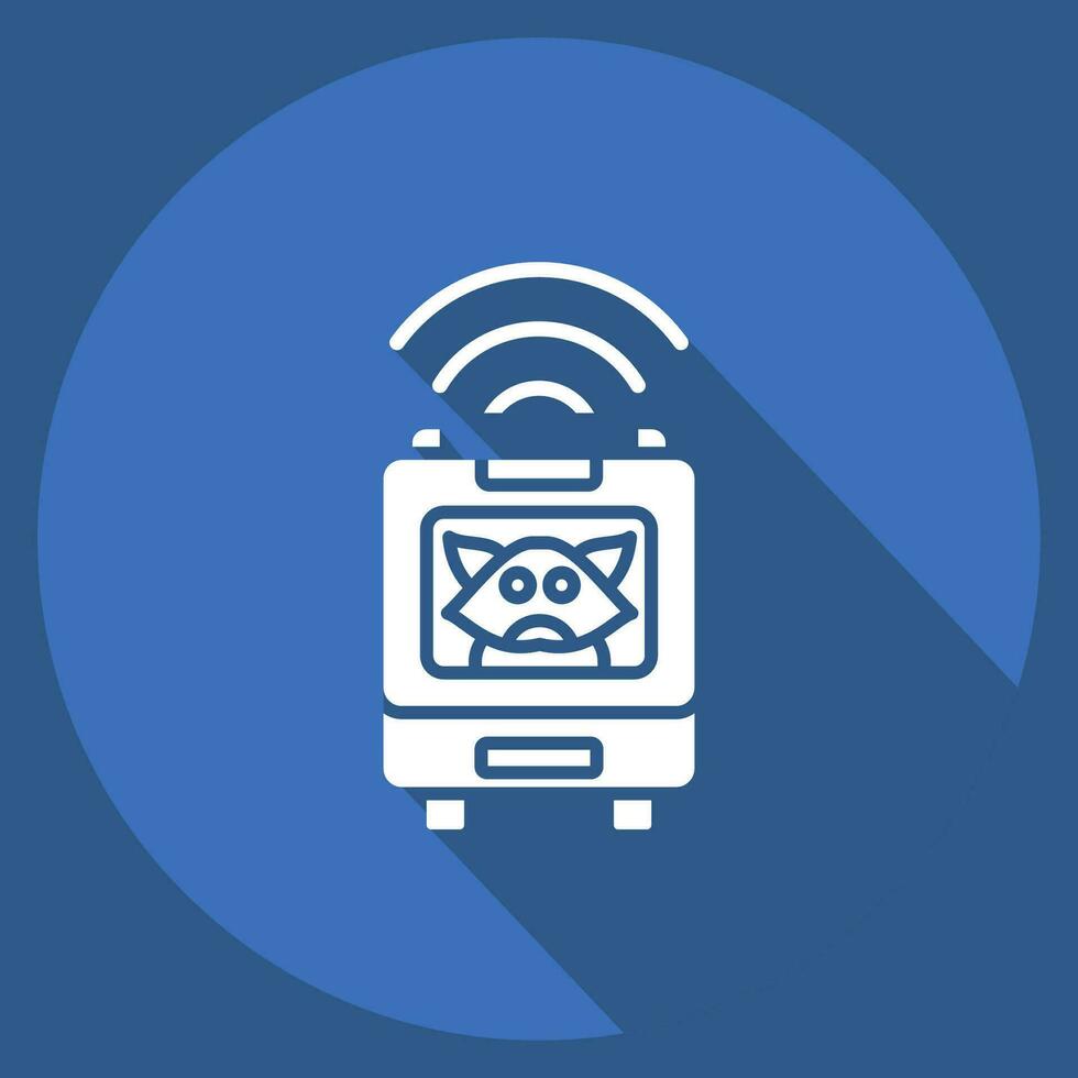 Icon Pet Bag. related to Smart Home symbol. long shadow style. simple design editable. simple illustration vector