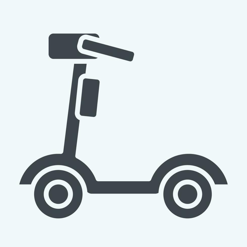 Icon Electric Scooter. related to Smart Home symbol. glyph style. simple design editable. simple illustration vector