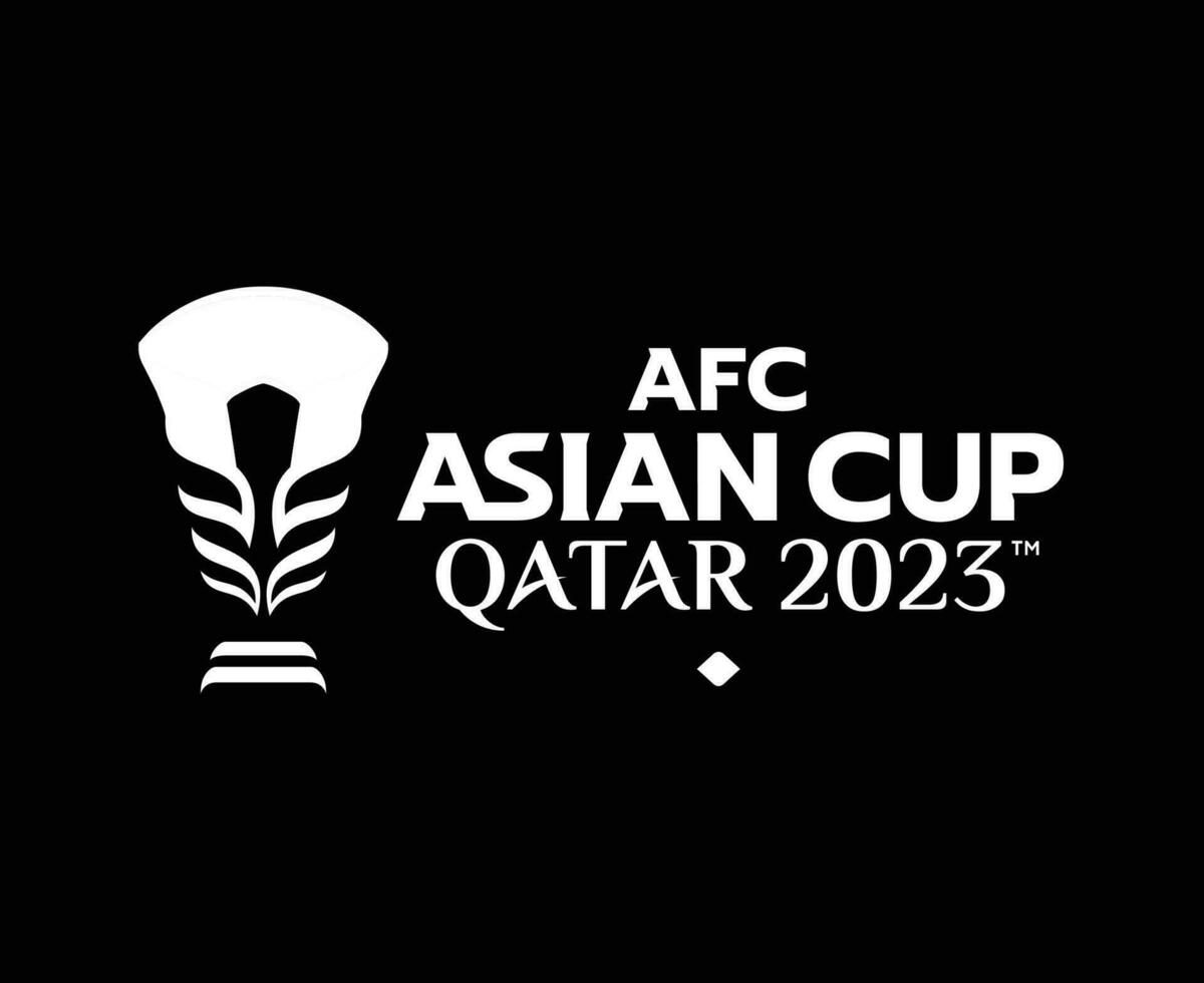 afc asiático taza Katar 2023 diseño símbolo negro Asia fútbol americano vector