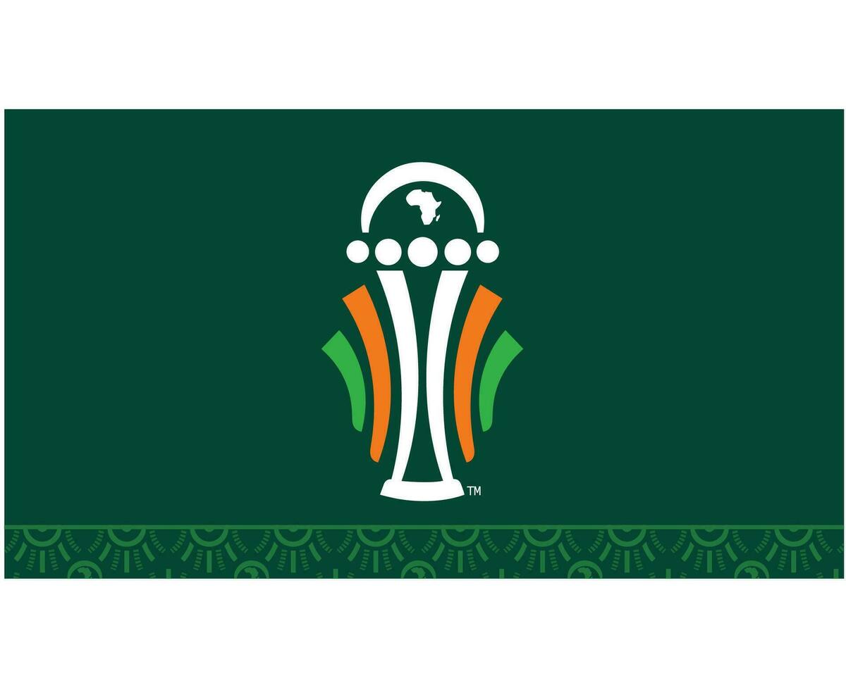 Can Ivory Coast 2023 Symbol African Cup Of Nations Football Design vector