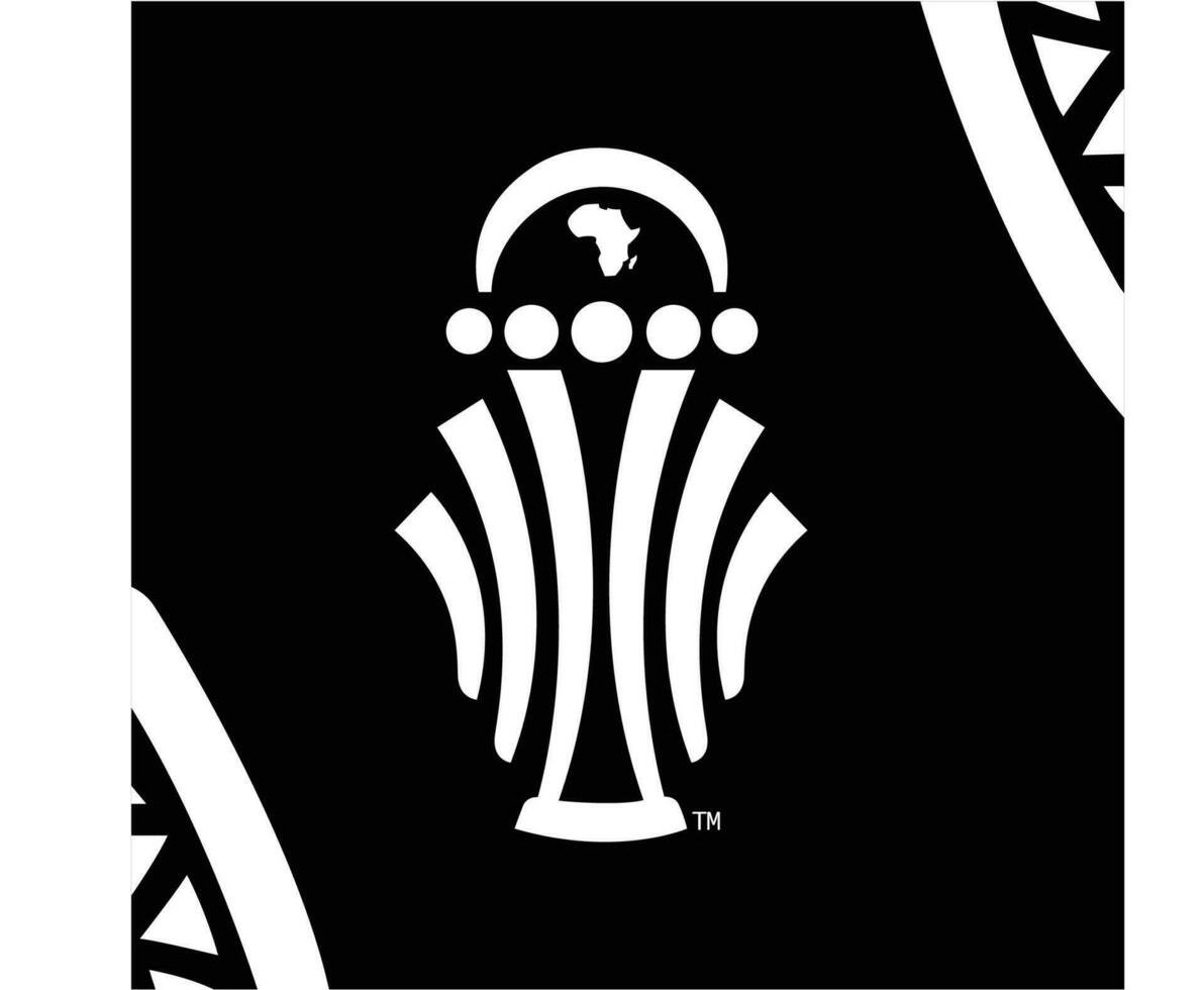 lata Marfil costa 2023 símbolo blanco resumen africano taza de naciones fútbol americano diseño con negro antecedentes vector
