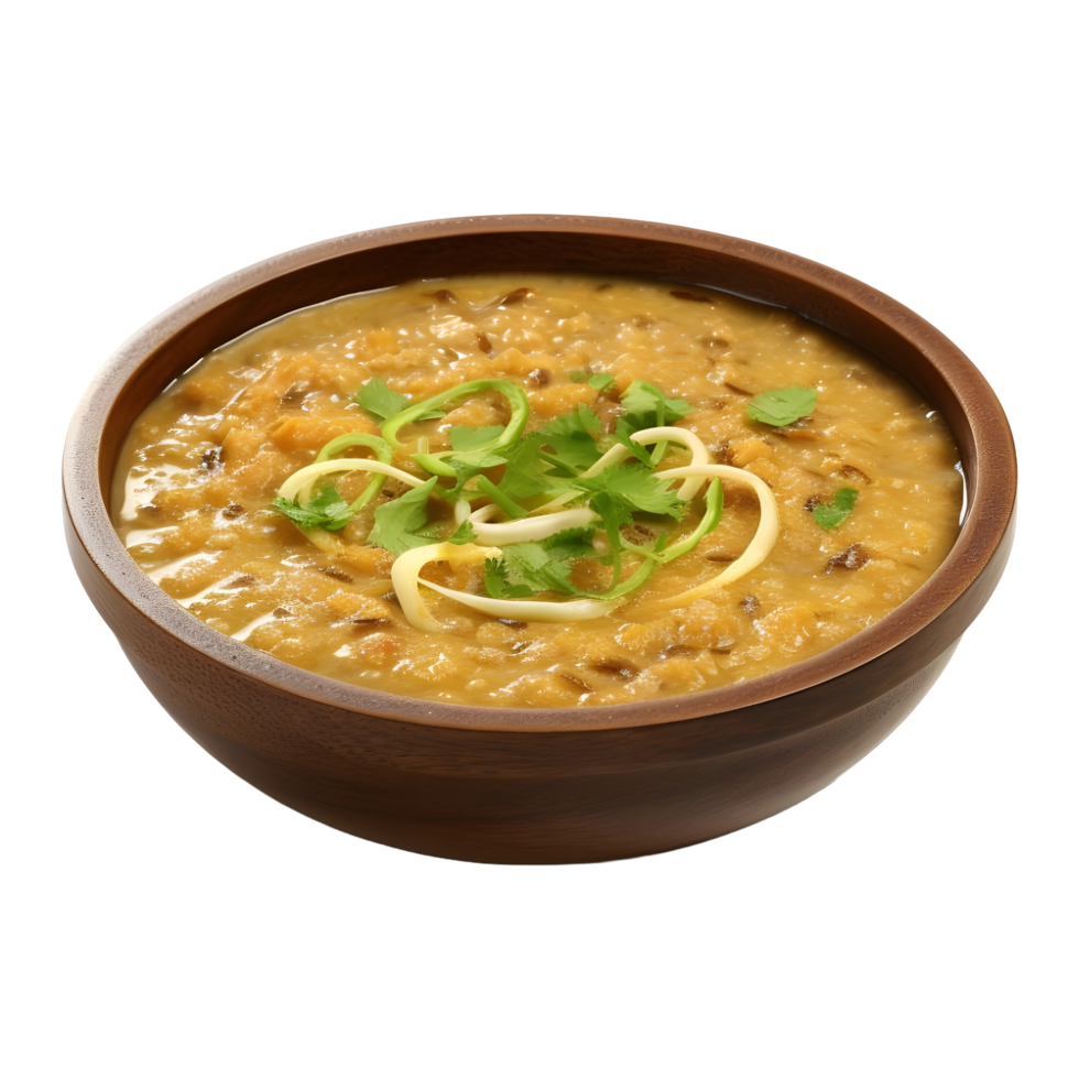 AI generated Traditional Dal in a Bowl on Transparent background - Ai Generated png