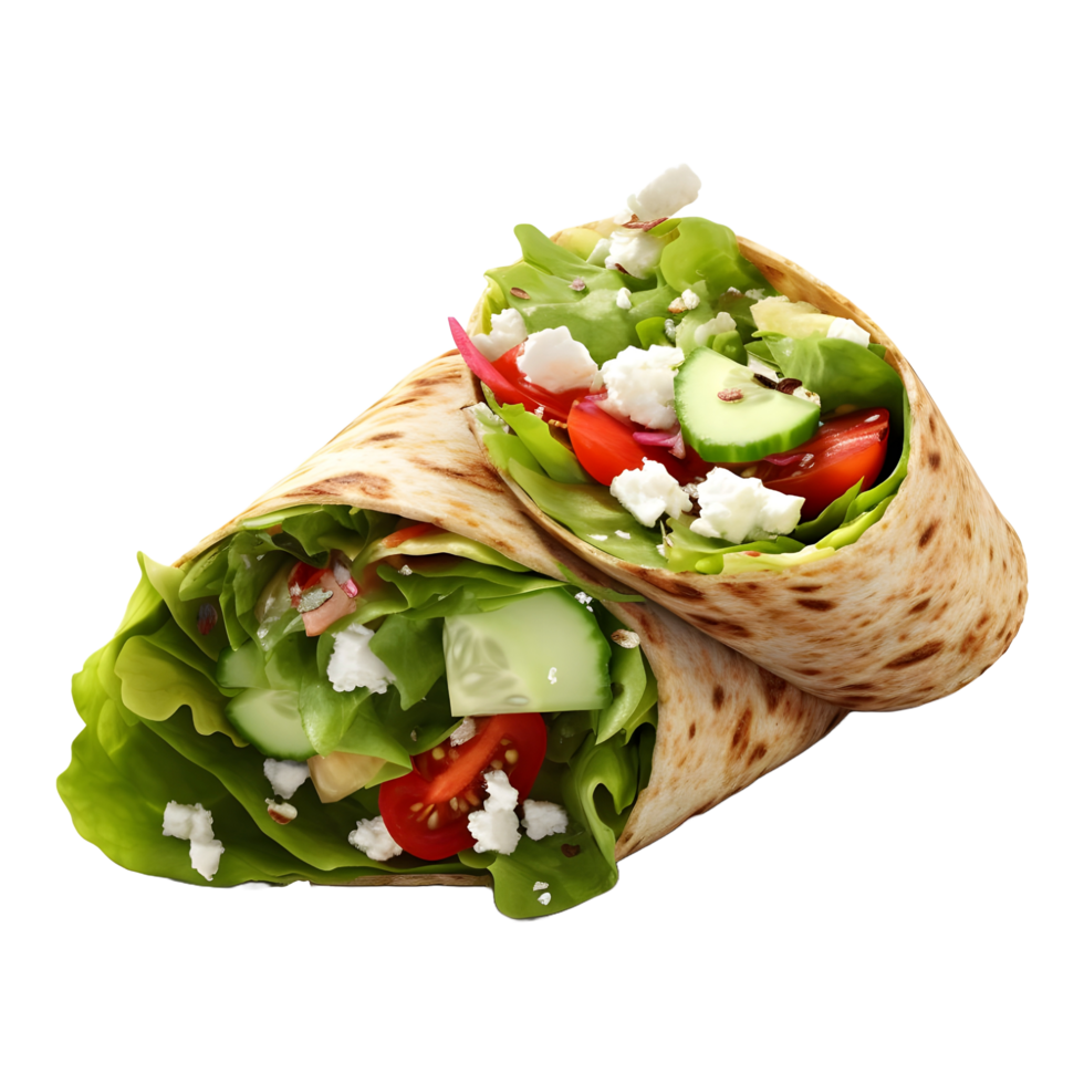 AI generated Loaded Shawarma on Transparent background - Ai Generated png