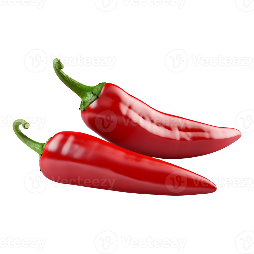 AI generated Red Chili on Transparent background - Ai Generated png