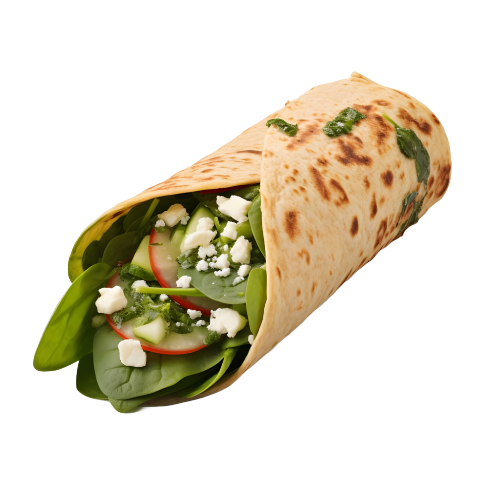 AI generated Loaded Shawarma on Transparent background - Ai Generated png