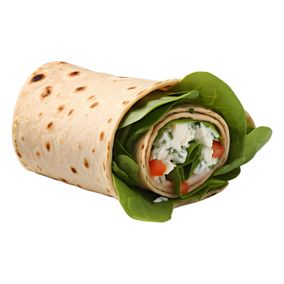 AI generated Loaded Shawarma on Transparent background - Ai Generated png