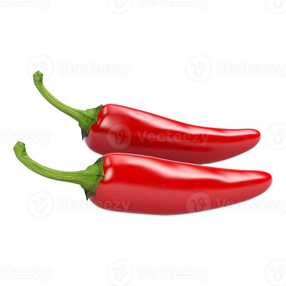 AI generated Red Chili on Transparent background - Ai Generated png