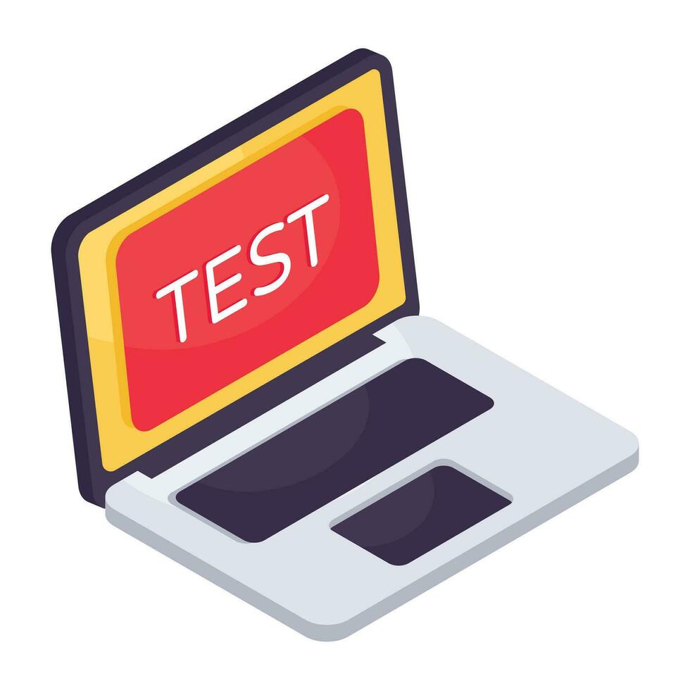 Modern design icon of online test vector
