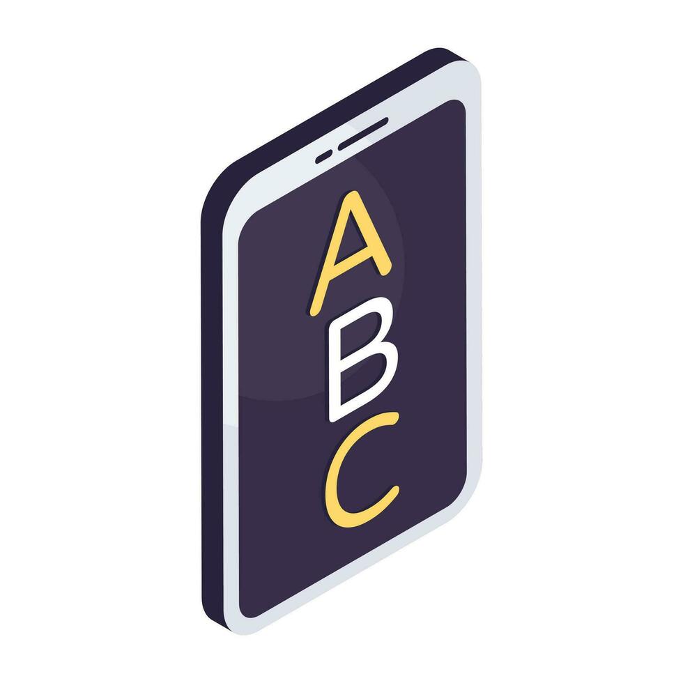 A creative design icon of abc learning vector