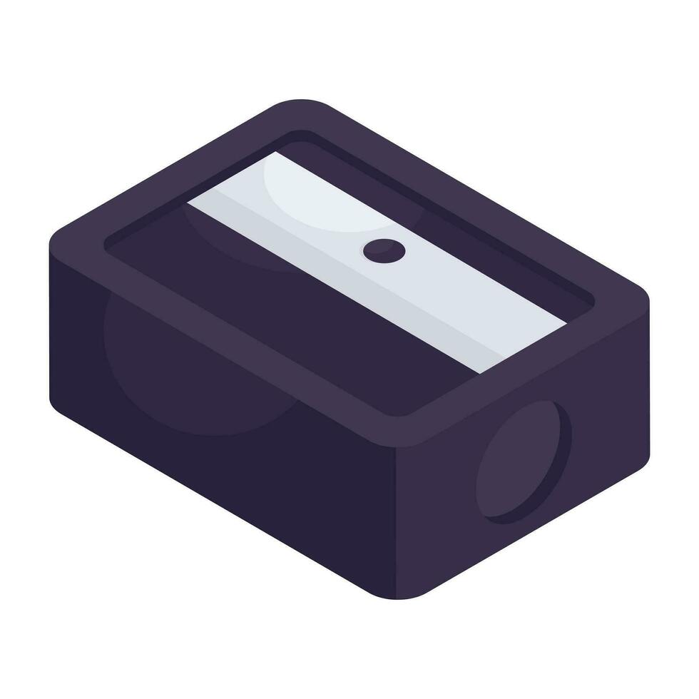 Conceptual isometric design icon of sharpener vector