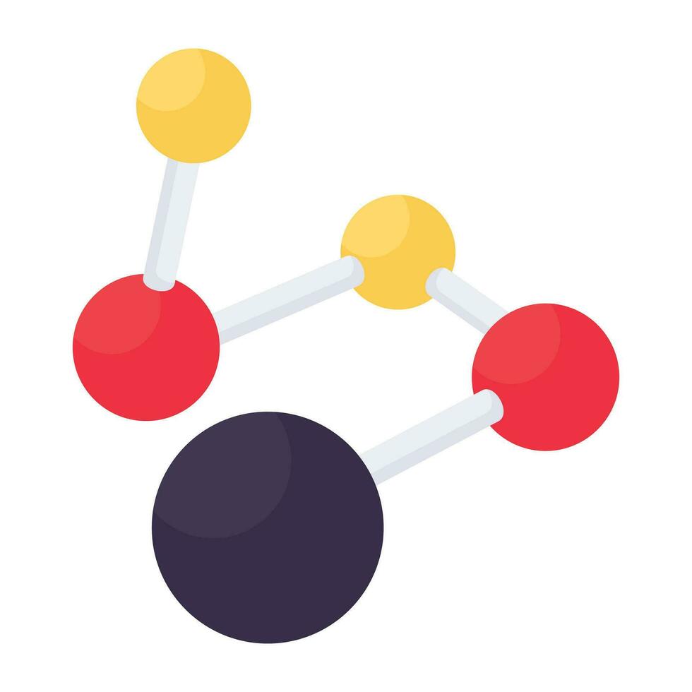 Chemical structure icon, vector design of topology