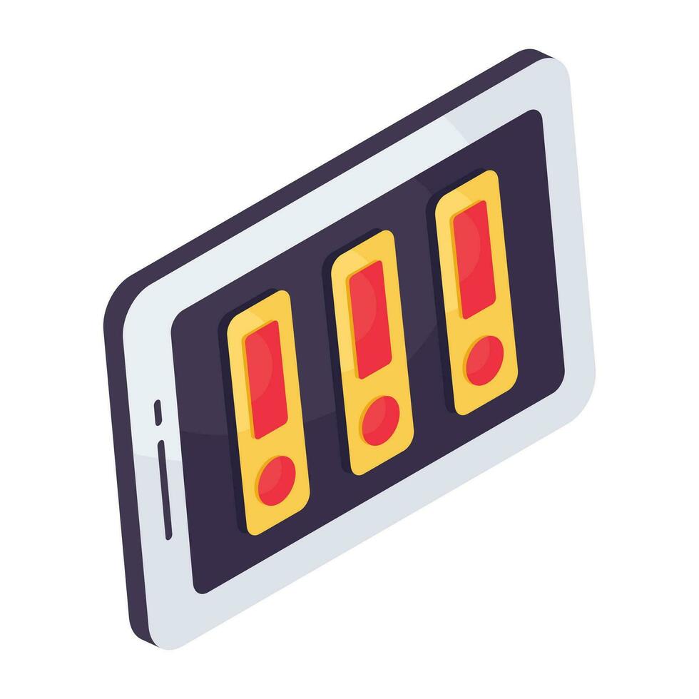 Premium download icon of mobile error vector