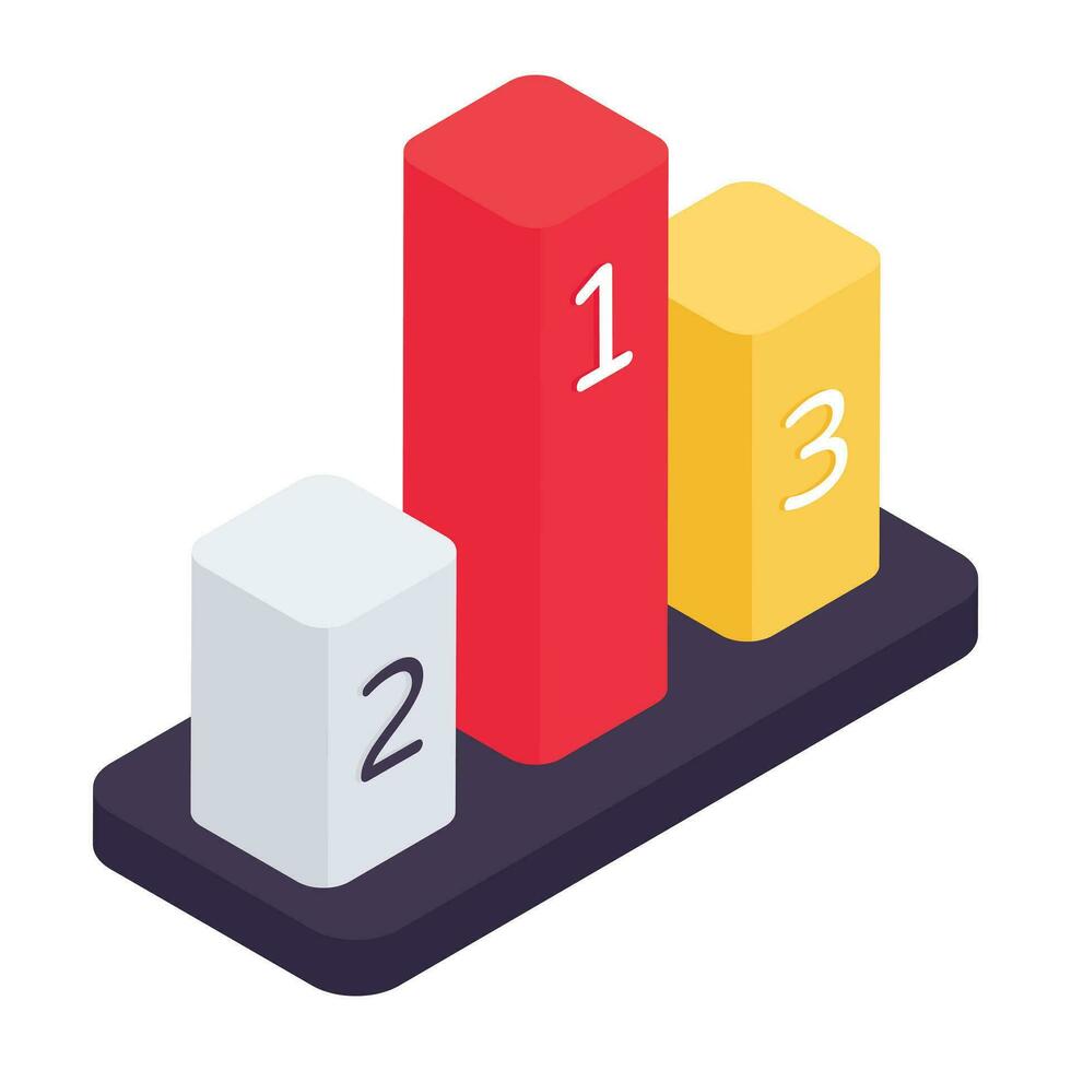 Position ranking board, icon of leaderboard vector