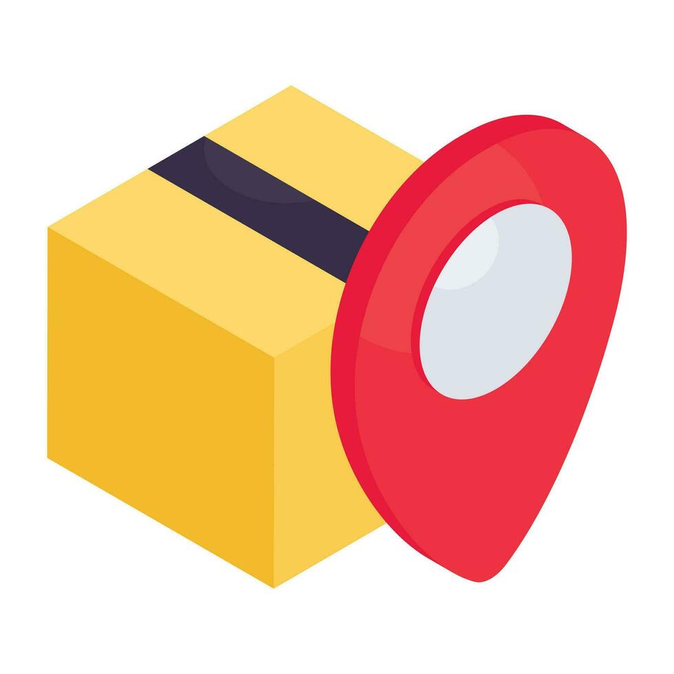 Modern design icon of parcel location vector