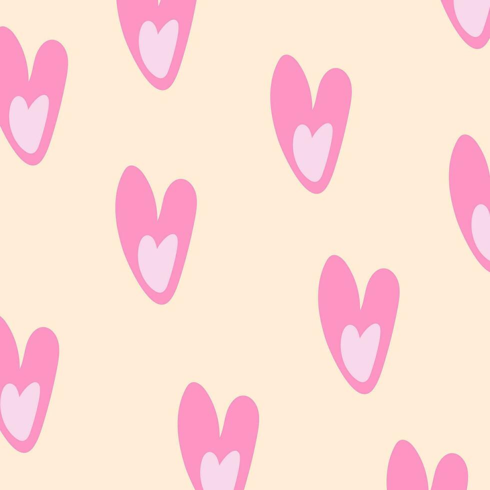 Cute love heart pattern vector