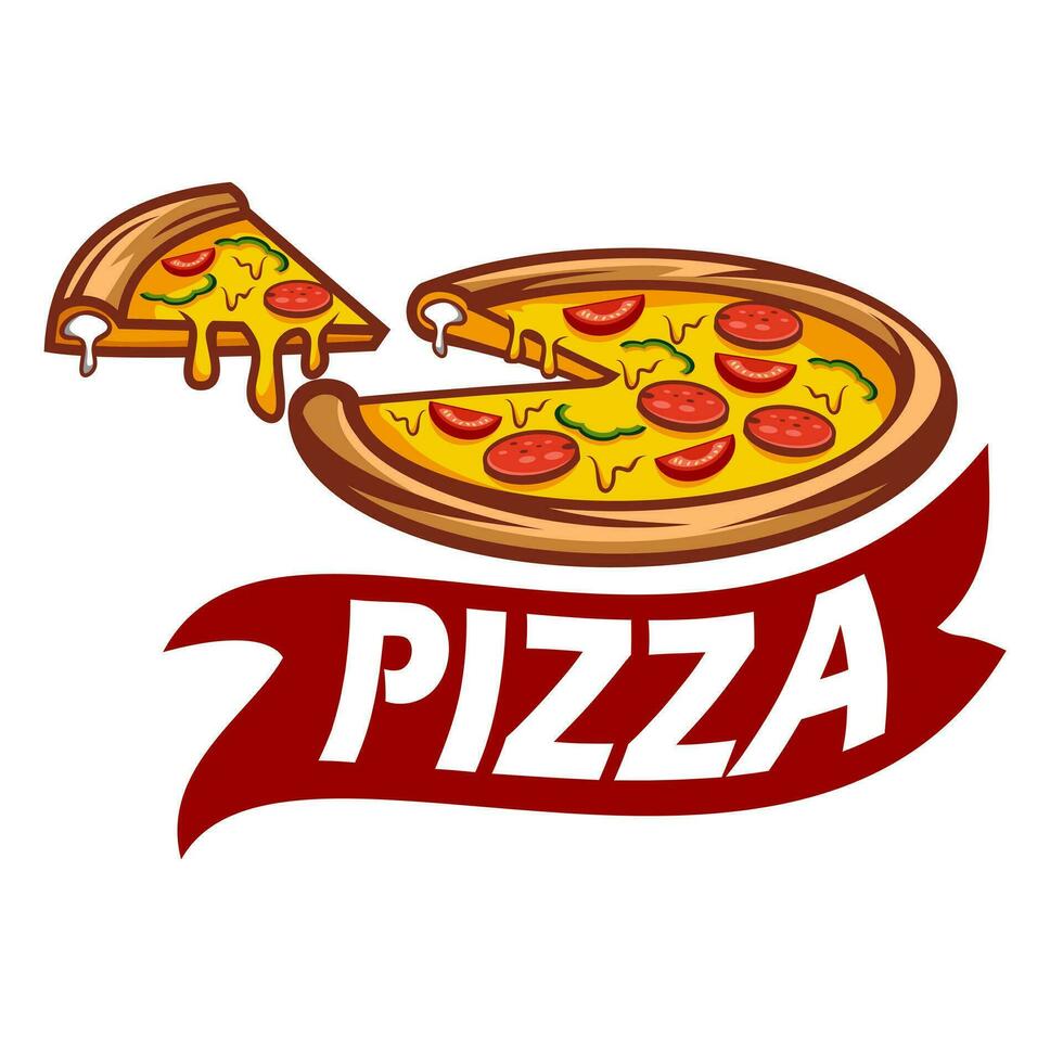 Pizza logo vector