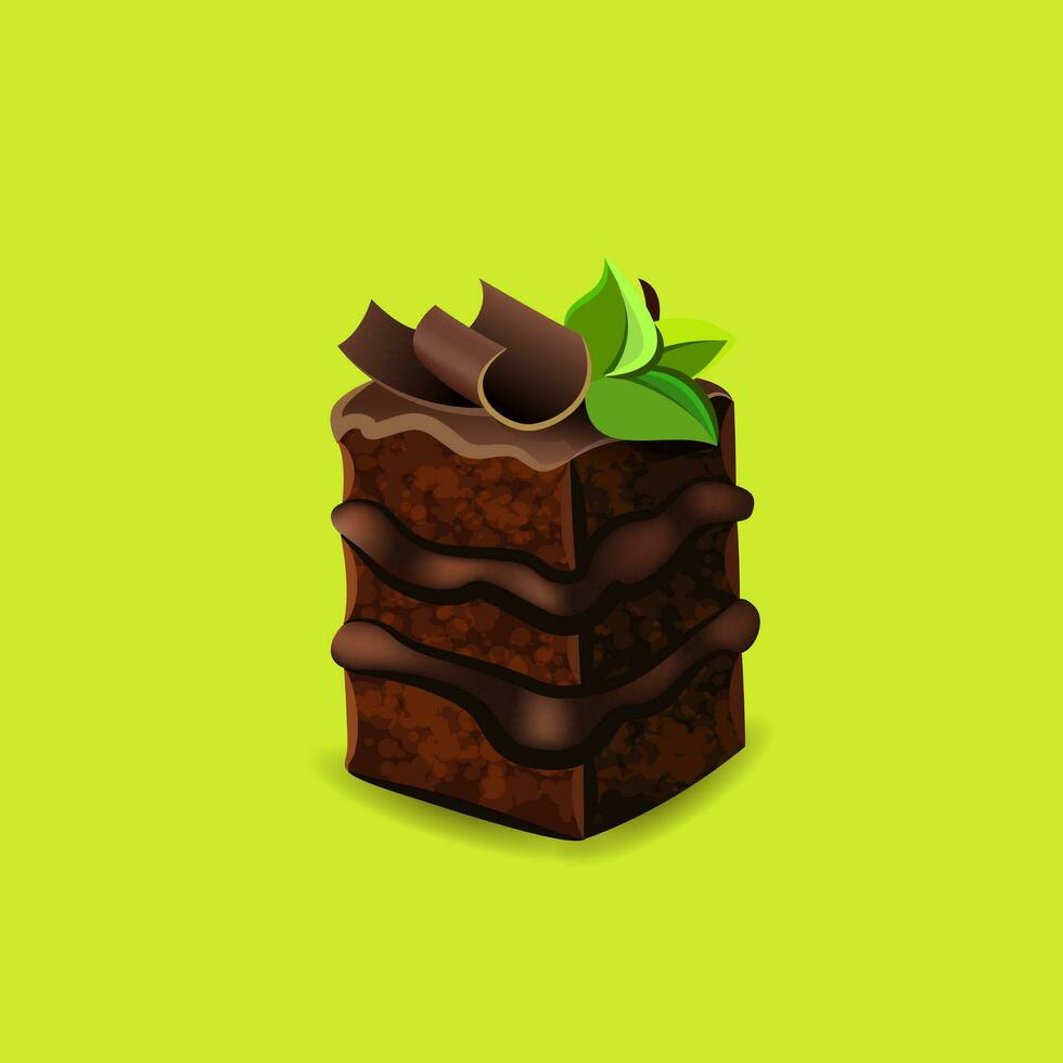 Chocolate cake vector